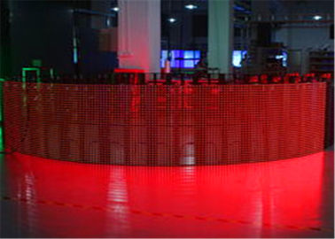 Chiny P12mm Elastyczny ekran LED kurtyny, przezroczysty ekran siatki LED Ultra Thin dostawca