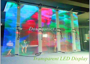 Chiny Duża przezroczysta szklana dioda LED SMD 3535, 1R1G1B P12 przezroczysta ściana LED dostawca